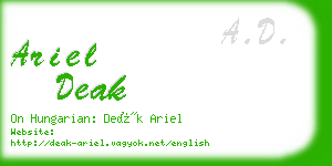 ariel deak business card